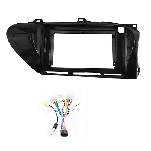 10.1 Inch Fascia Frame Adapter, Dashboard 2 Din Installation Kit, Toyota Hilux Revo, 2015-2018
