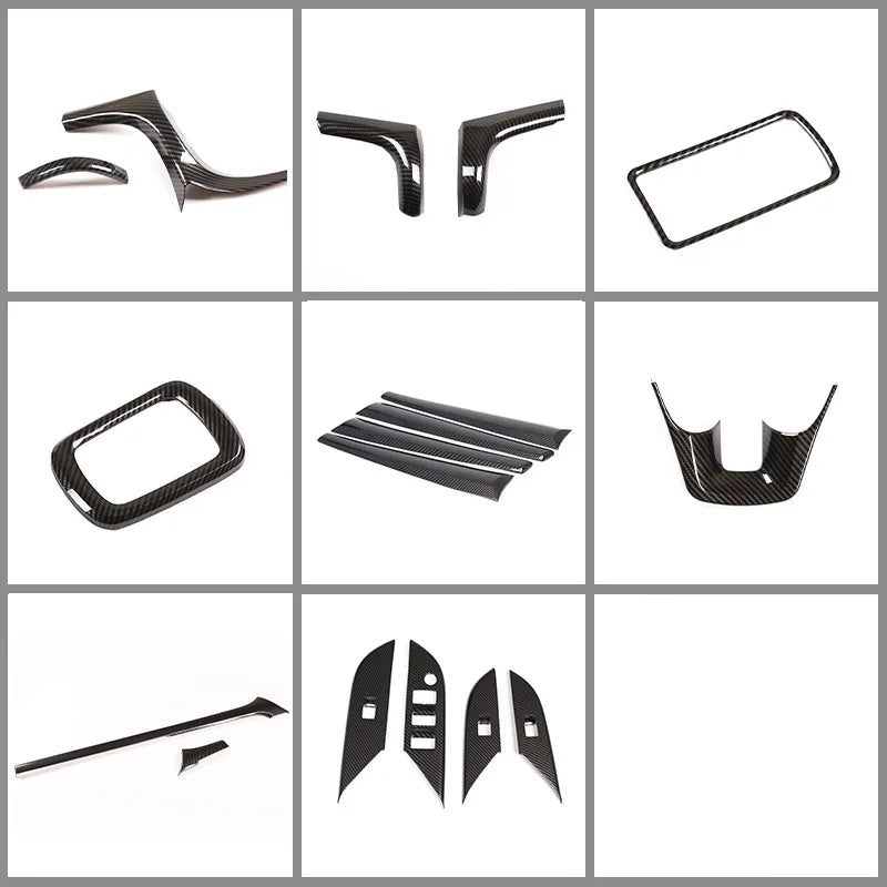 Carbon Fiber Interior Trim Covers, Toyota Hilux Revo, 2015-2020