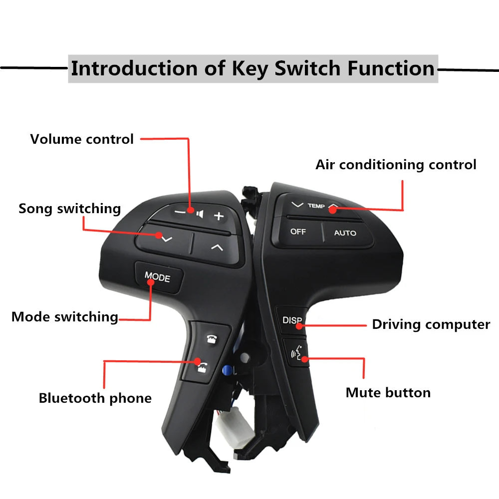 Steering Wheel Audio/Control Button Switch Covers, TOYOTA HILUX VIGO, 2005-2015