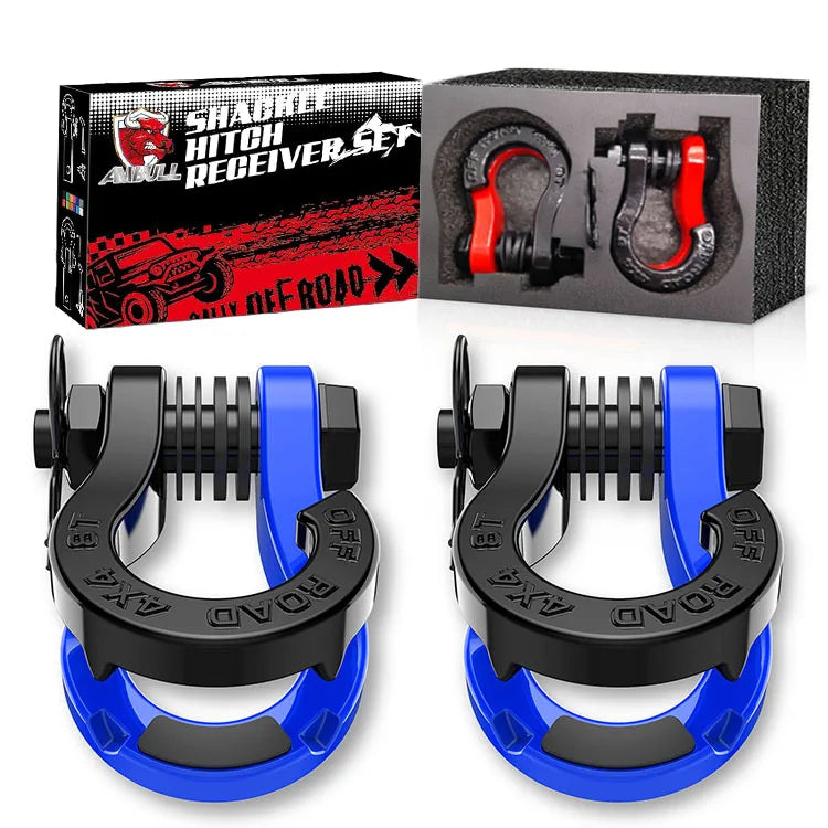 Split Shackles, 2Pcs U-hook, 8Ton, 3/4" D Shackles Set