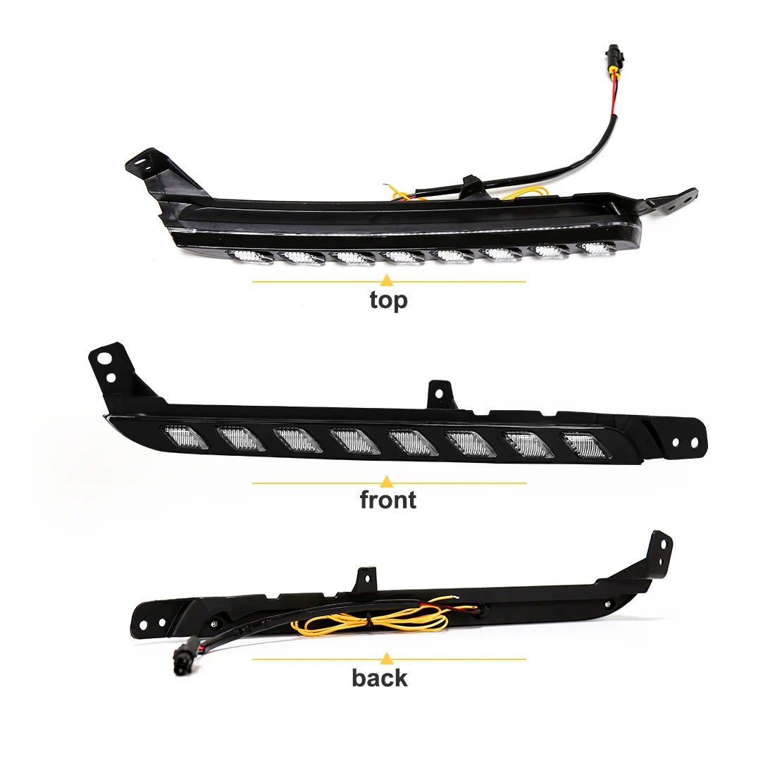 Led Daytime Running Light, Dual Color Headlight Turn Signal Lamp, Toyota Hilux Revo, 2020-2021