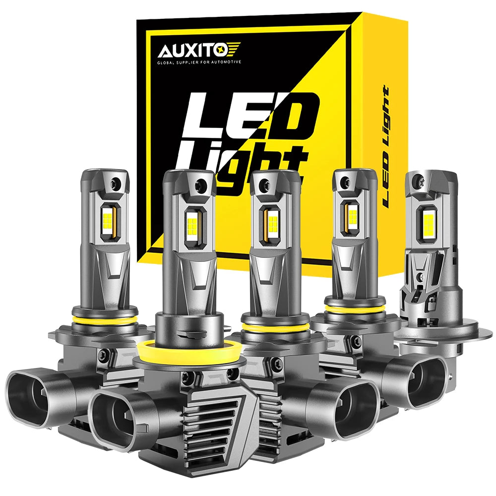 AUXITO, 2Pcs, 22000LM, Turbo H8 H9 H11 LED Headlight, 120W, 6500K, H7, 9005 HB3, 9012 HIR2, LED Headlamp Bulb, 12V