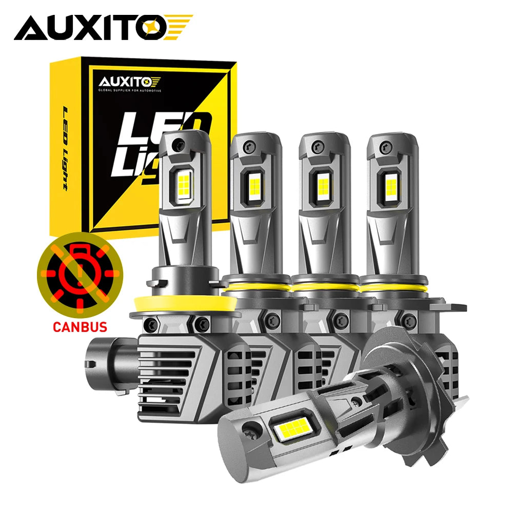 AUXITO, 2Pcs, 22000LM, Turbo H8 H9 H11 LED Headlight, 120W, 6500K, H7, 9005 HB3, 9012 HIR2, LED Headlamp Bulb, 12V