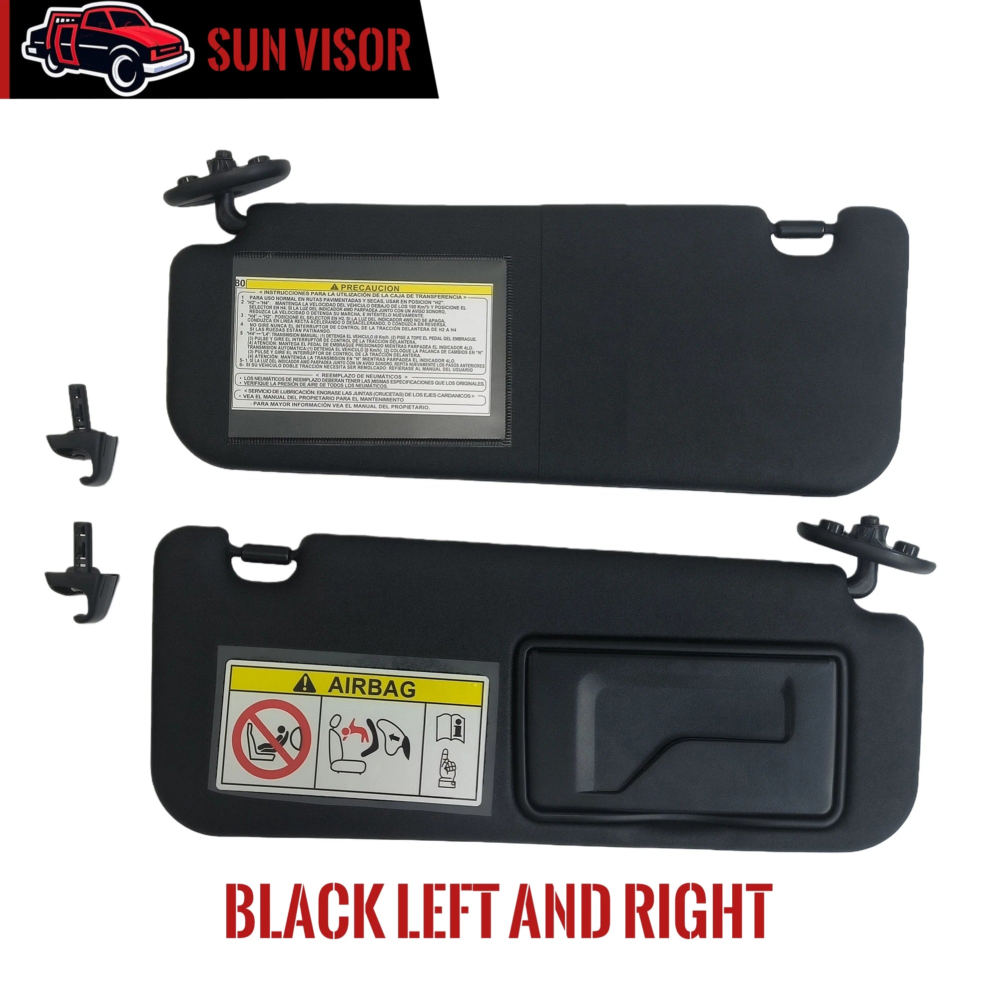 Sun Visor Panel, Toyota Hilux Revo/Rocco, 2015-2022, Ref: 74320-0KB00-C0/74310-0KC30-C0