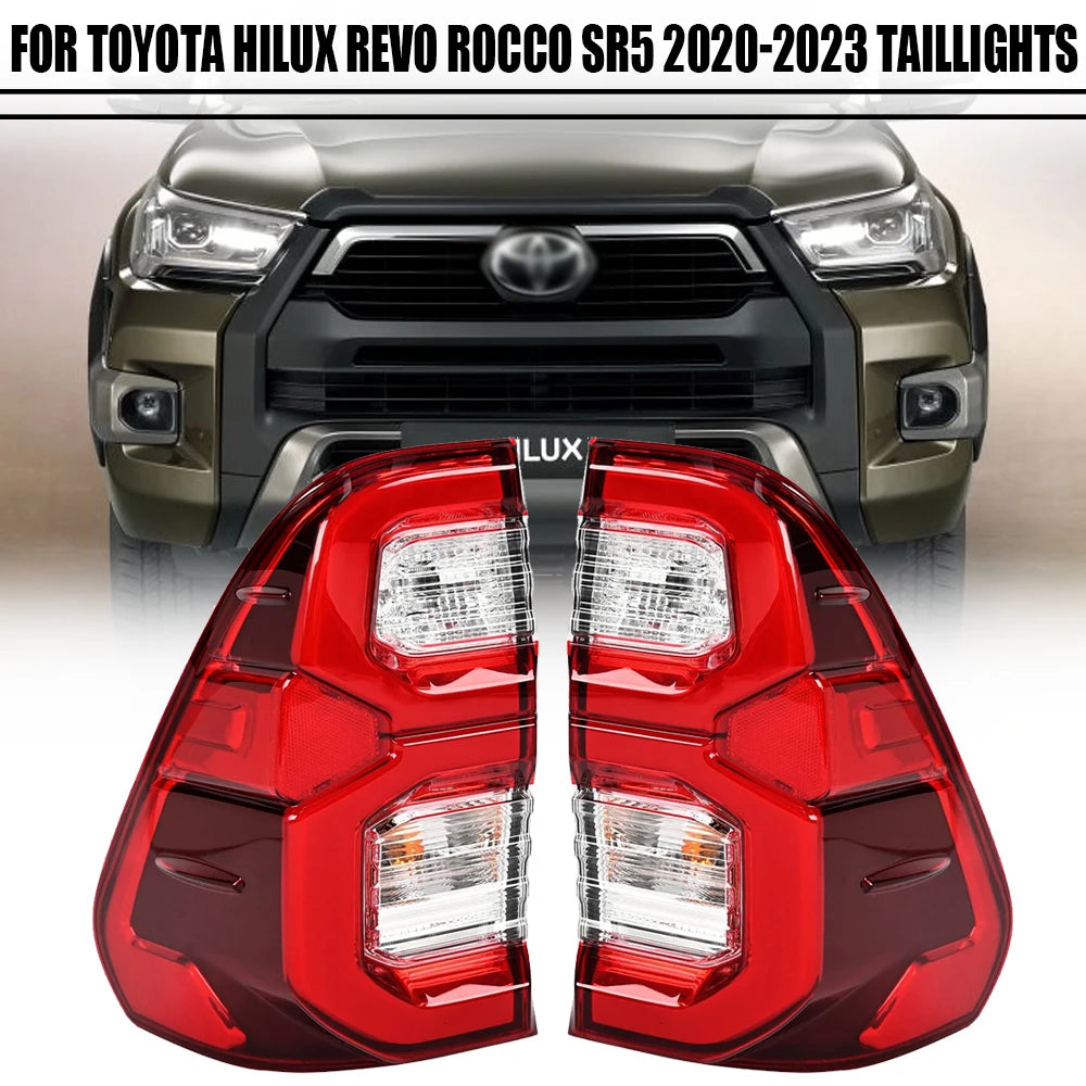Rear Lights Turn Signal, Reverse Brake Light Lamp, Toyota Hilux Revo & Rocco, 2020-2023