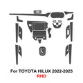 Interior Center Console, Navigation, Screen, Transparent TPU Protection Film, Toyota Hilux 2022-2025, Pre Cut PPF Film