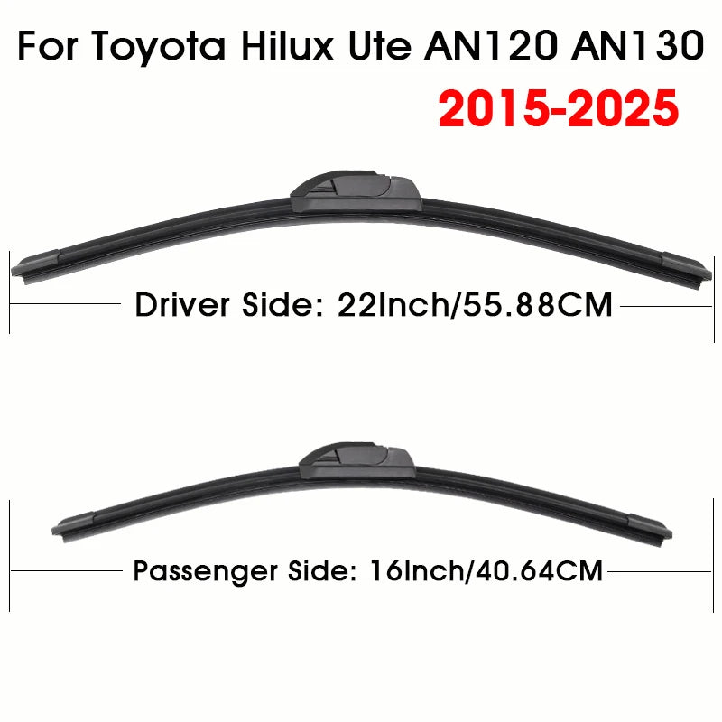 Front Windscreen Wiper Blades, Toyota Hilux, 1997-2025