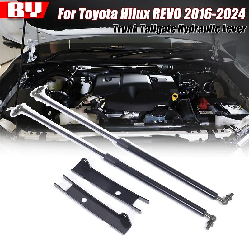 Toyota Hilux Revo 2016-2024, Gas Struts Bonnet Damper Assist, Strut Shock Slow Down Damper Gas Spring, Strut Lift Support