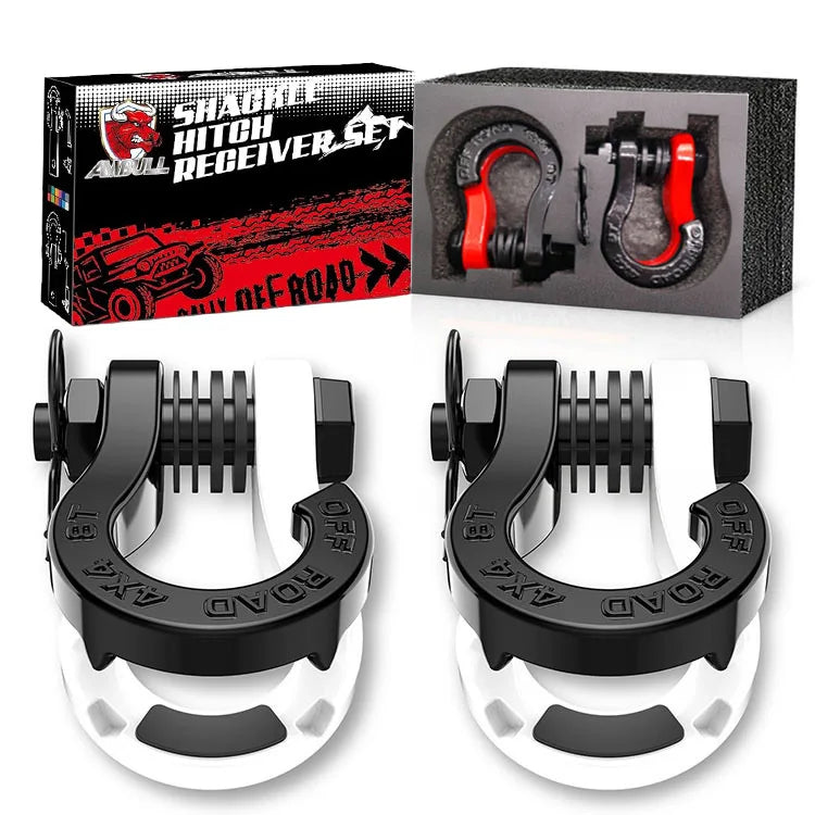 Split Shackles, 2Pcs U-hook, 8Ton, 3/4" D Shackles Set