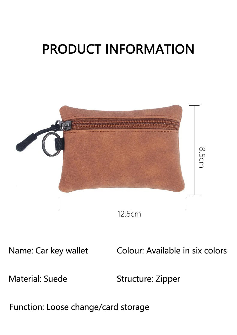 Suede Car Emblem Key Bag, Wallet Keychain, Card Pouch, Toyota Hilux