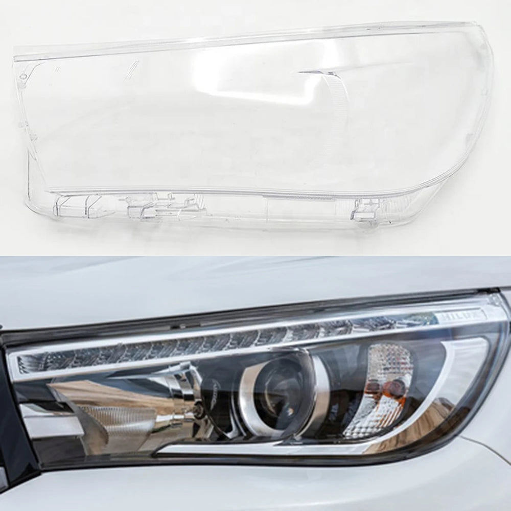 Front Headlight Lens Cover, Toyota Hilux Revo, 2016-2018