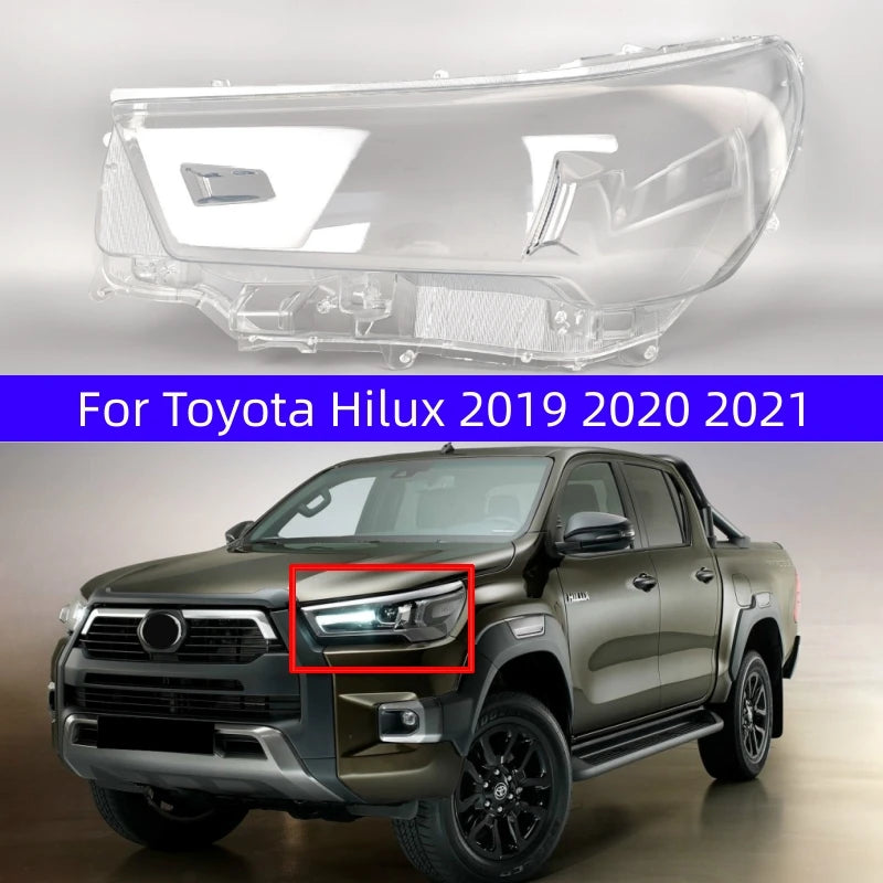 Front Headlight Transparent Cover, Toyota Hilux Revo, 2019-2021