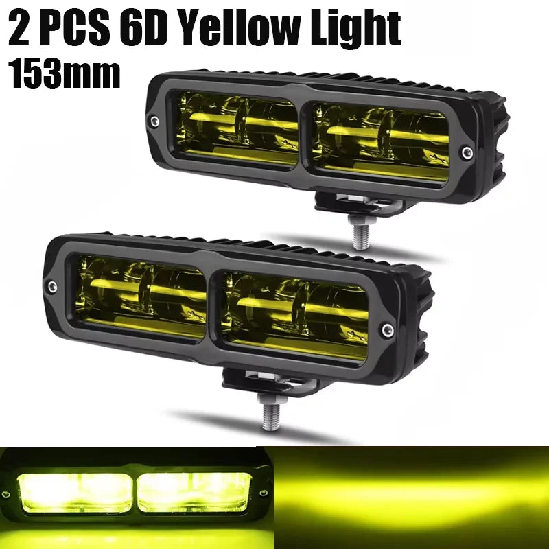 6D Lens led work light bar, 6 inch offroad led light, 12V/24V