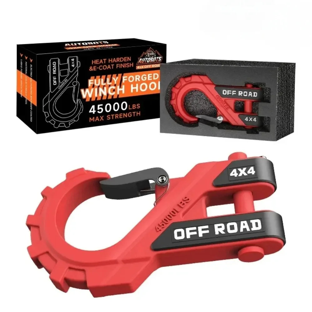 20-Ton Off-Road Winch Hook, Forged Heavy-Duty Towing Hook With A Thickened Tongue, 1 Pcs