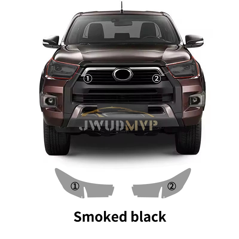 PPF TPU Smart Photochromic Headlight Protection Film, Self-Healing Anti-Scratch, Toyota Hilux Revo, 2021-2024