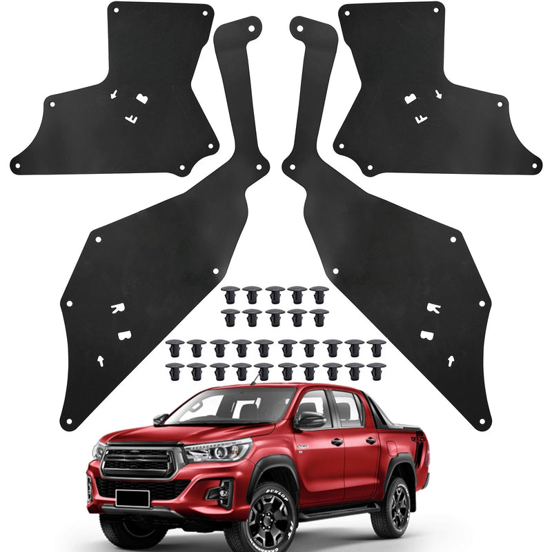 Front Splash Shield Fender Liner, Apron Seal Set, Toyota Hilux Vigo & Revo, 2004-2024