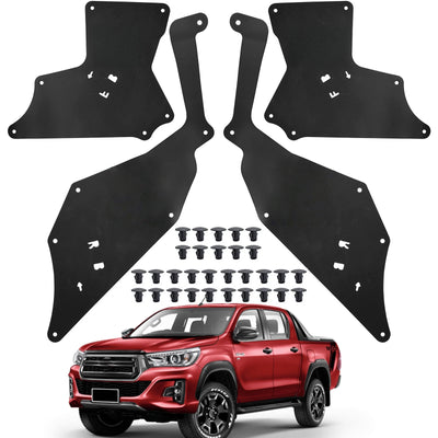 Front Splash Shield Fender Liner, Apron Seal Set, Toyota Hilux Vigo & Revo, 2004-2024