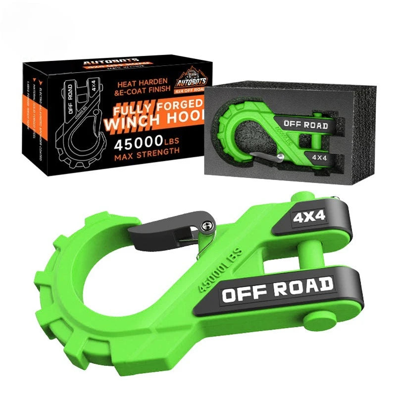 20-Ton Off-Road Winch Hook, Forged Heavy-Duty Towing Hook With A Thickened Tongue, 1 Pcs