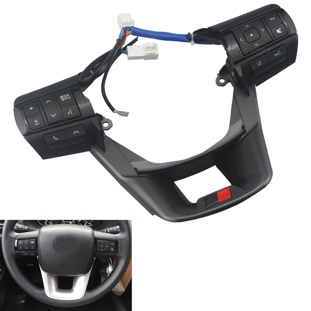 Blue Backlight Steering Wheel, Buttons Switch, Toyota Hilux, 2016-2023