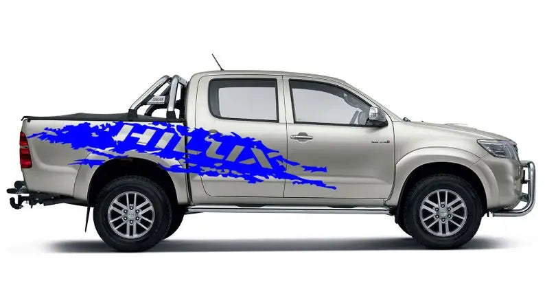 2 Piece Cut Decal, Door Long Stripe Sticker, Toyota Hilux