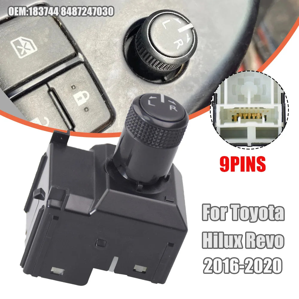 Master Adjust Knob Mirror Switch Button, Toyota Hilux Revo, 2016-2020, Ref: 183744