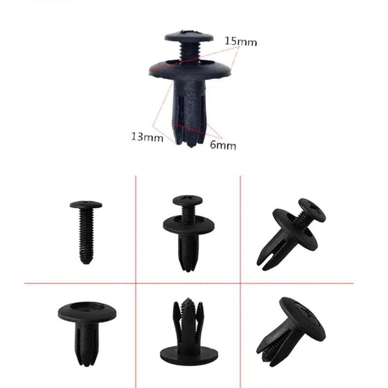 Universal Bumper Fasteners Clip, Plastic Screw Retainer Clip, 20 Pcs, 5mm, 6mm, 8mm