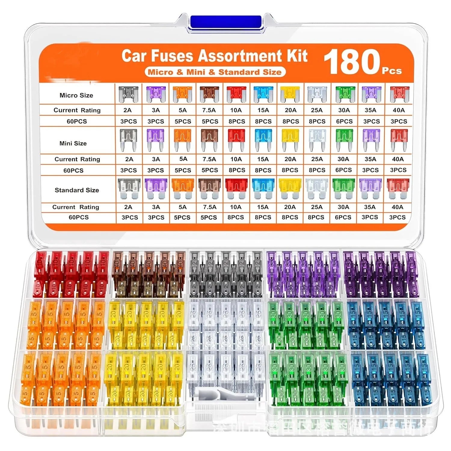 300/180/120pcs, Blade Fuse Assortment Kit