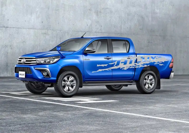 2 Piece Cut Decal, Door Long Stripe Sticker, Toyota Hilux