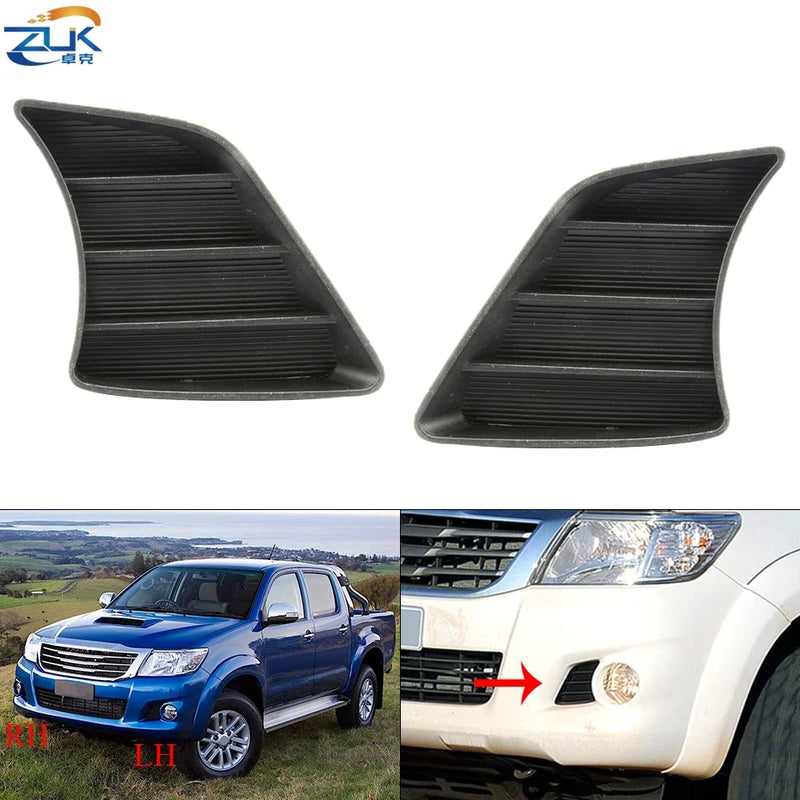 Front Bumper Mesh Grill Fog Lamp Frame Cover, Toyota Hilux Vigo (D4D), 2011-2015, Ref: 52127-0K030/52128-0K030