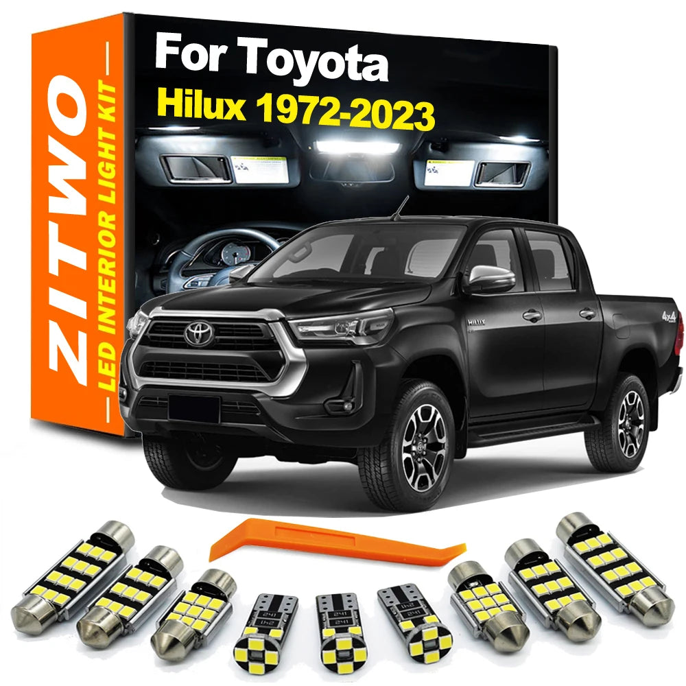 9Pcs LED Interior Light Bulb Kit Toyota Hilux Vigo, 2006-2015