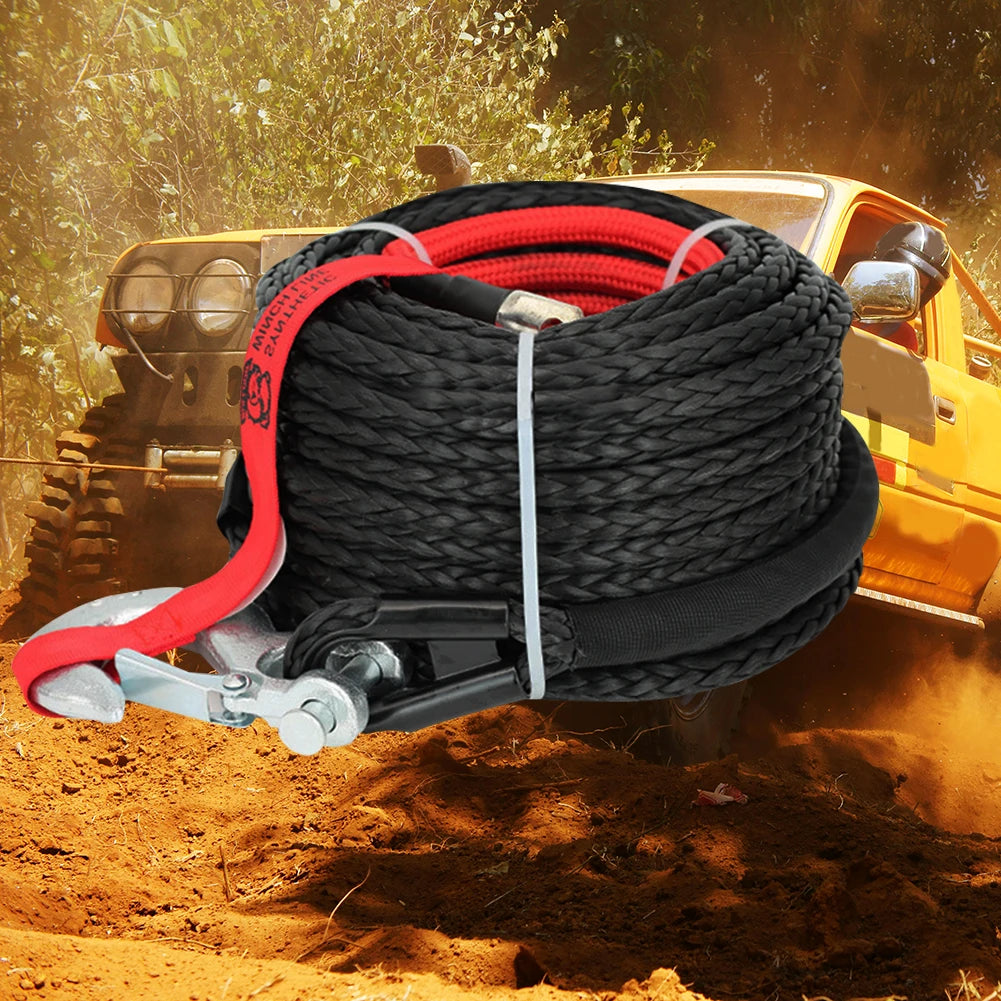 8mm x 15m Synthetic Winch Rope, Breaking Strength Max 20500LBS