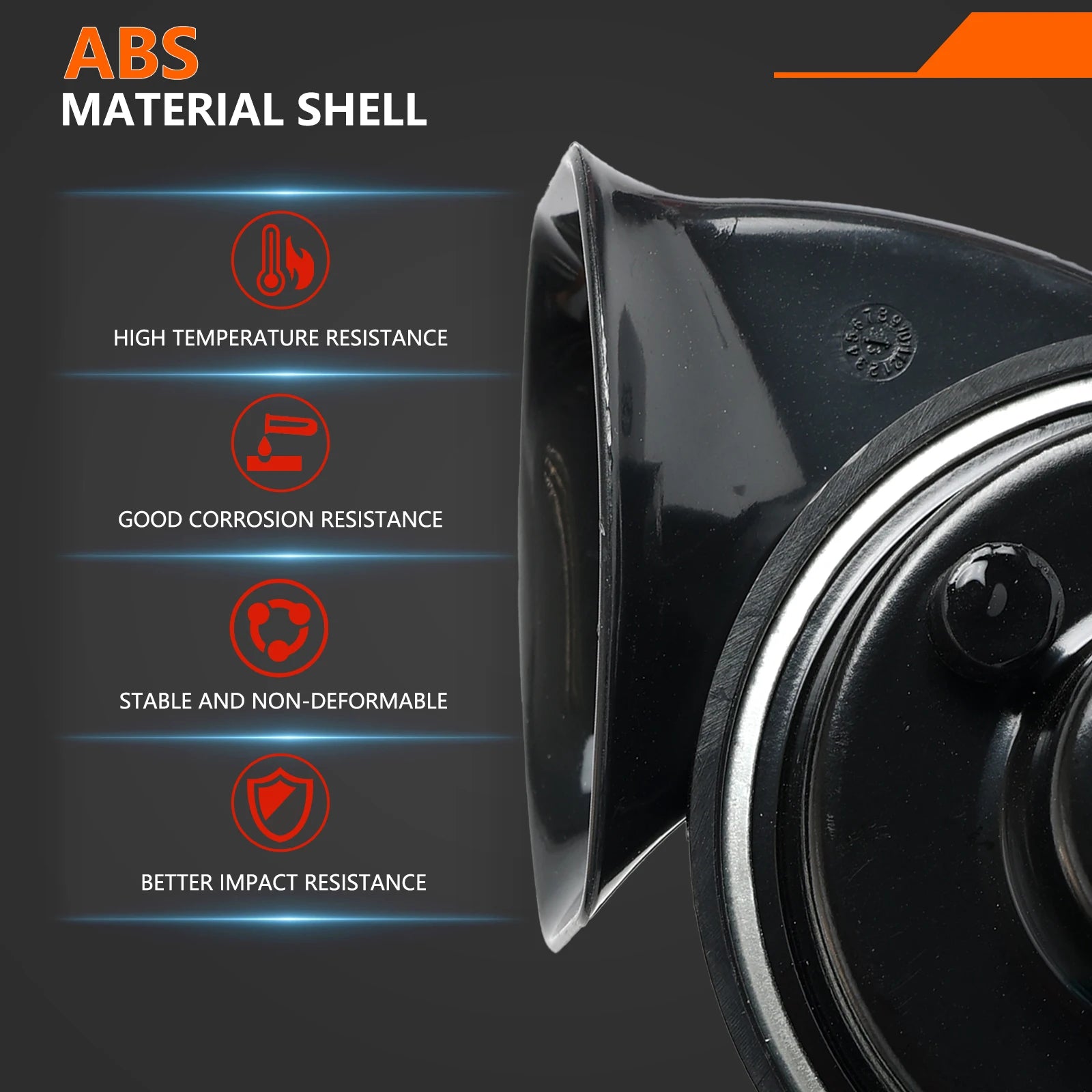 Dual Snail Horn, 12V, 110-125DB, Waterproof, Toyota Hilux, 2001-2014