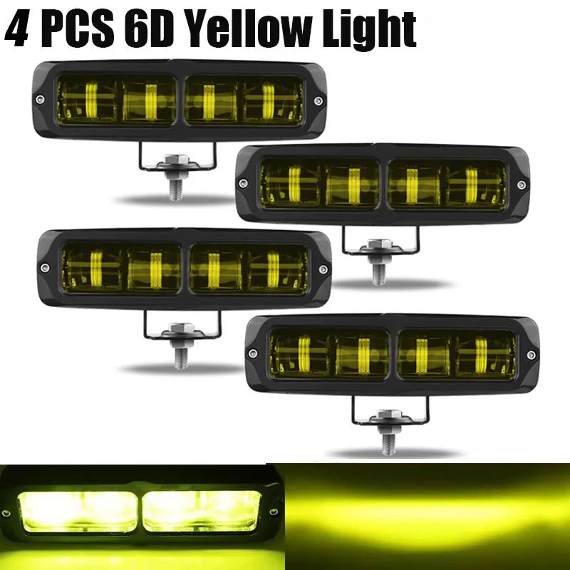 6D Lens led work light bar, 6 inch offroad led light, 12V/24V
