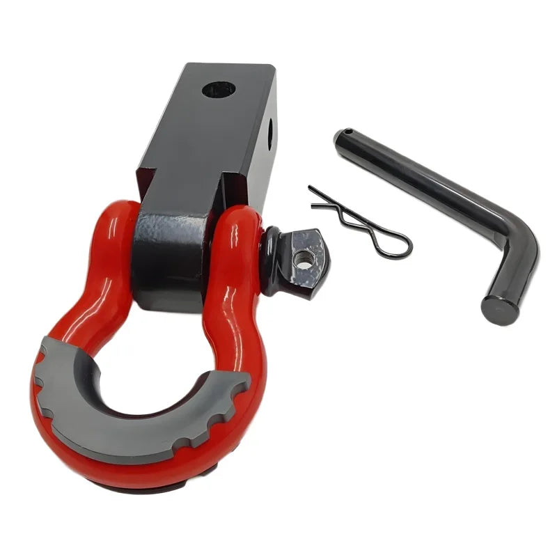 2" Heavy Duty Forged Tow Hitch Receiver, 2x2 Solid Square Hitch for Off-Road, Max Strength Towing Arm