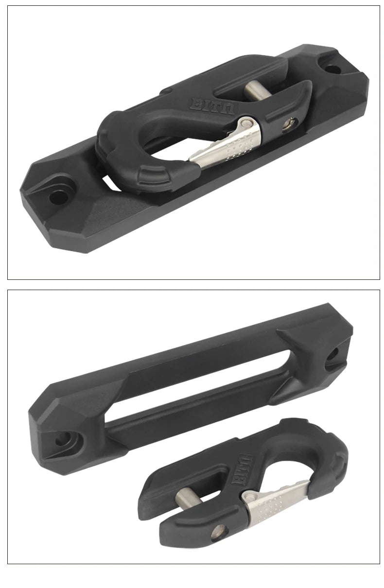 Aluminium Alloy Rope Guide Mouth with winch trailer hook, 19000LBS