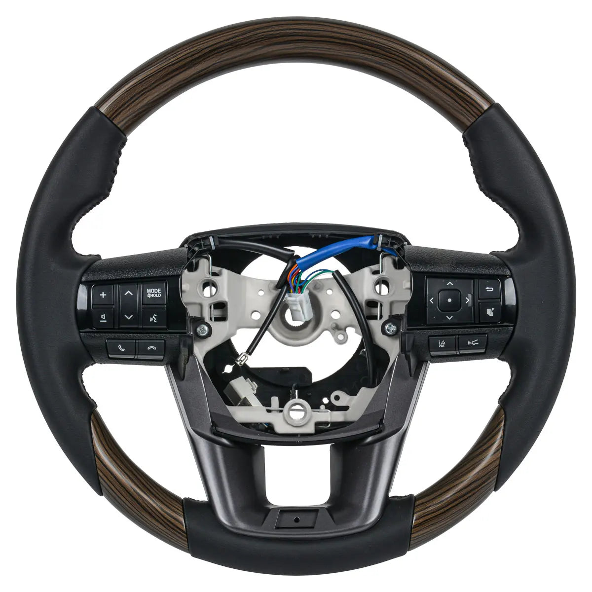 Full Leather Racing Steering Wheel, With Buttons, Toyota Hilux Revo, 2016+