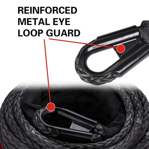 10mm x 26m Synthetic Winch Rope, 22500LBS,