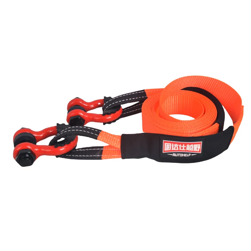 Polyester Tow Strap Recovery Kit, High-Strength Car Tow Ropes, Winch Towing Strap
