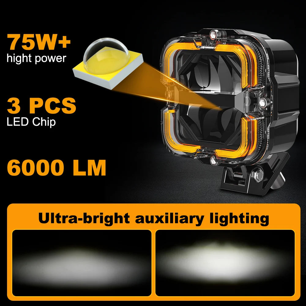 Led Work Light Bar, Amber DRL, 12V, Auxiliary
