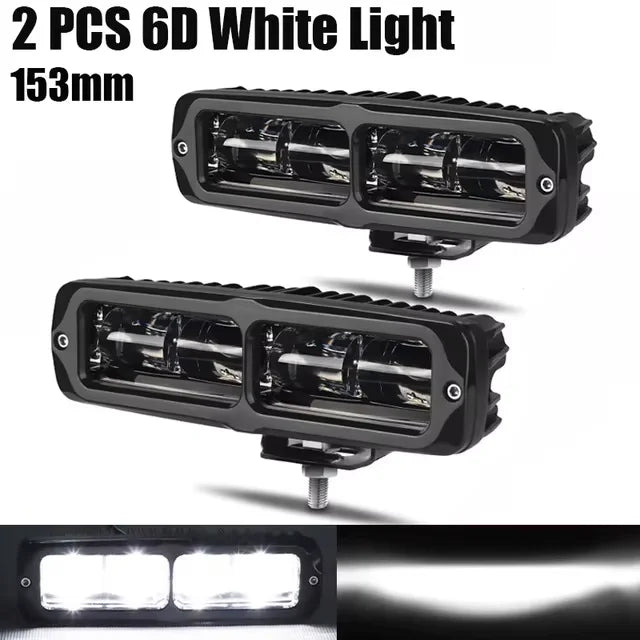 6D Lens led work light bar, 6 inch offroad led light, 12V/24V