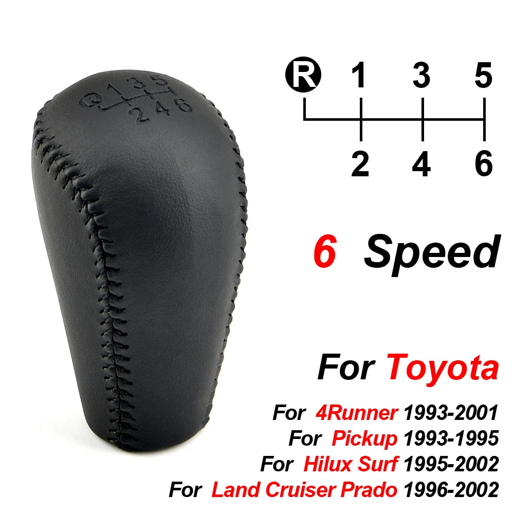 5/6 Speed Manual Leather Gear Shift Knob Head, Toyota Hilux