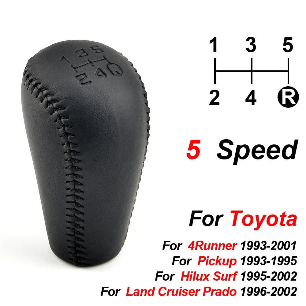 5/6 Speed Manual Leather Gear Shift Knob Head, Toyota Hilux
