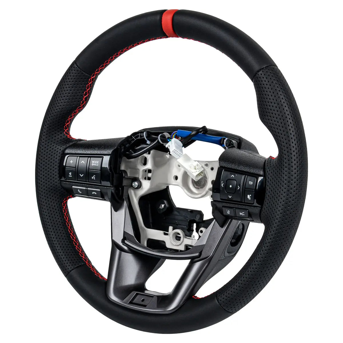 Full Leather Racing Steering Wheel, With Buttons, Toyota Hilux Revo, 2016+