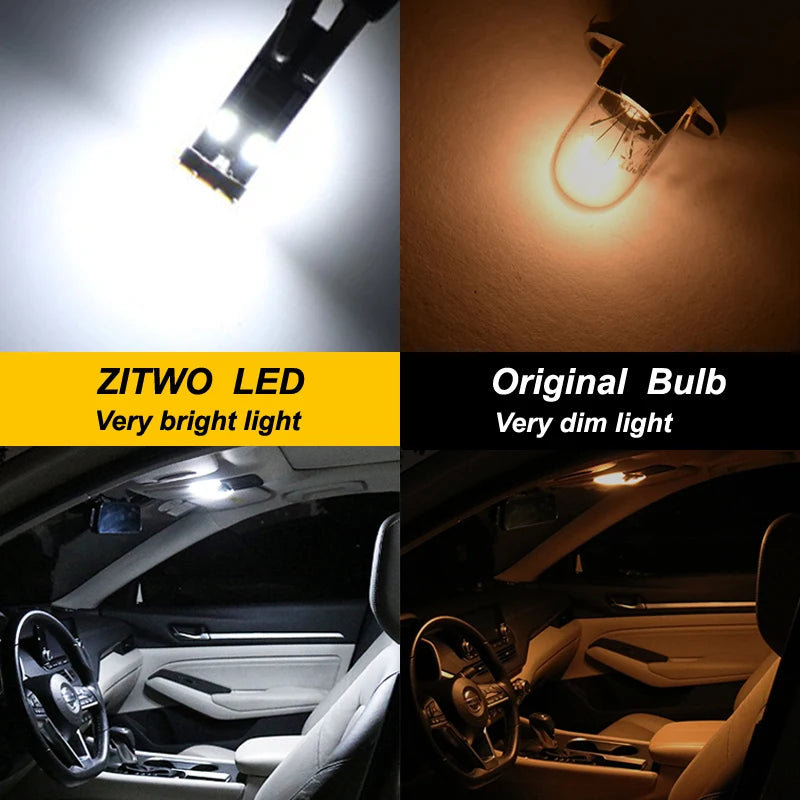 9Pcs LED Interior Light Bulb Kit Toyota Hilux Vigo, 2006-2015