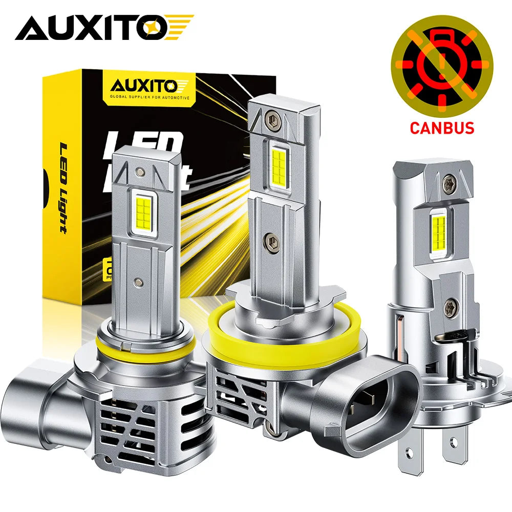 AUXITO, 2Pcs, H7, H11, H8, HB3 9005, HB4 9006, Led Headlight Lamp, Max Lumen 30000LM, 70W, 6500K White