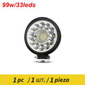 Led Light Round, 12v 24v, 4x4 Off Road Driving Light
