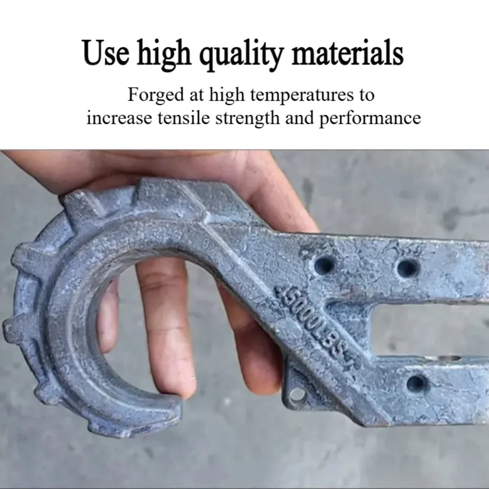 20-Ton Off-Road Winch Hook, Forged Heavy-Duty Towing Hook With A Thickened Tongue, 1 Pcs