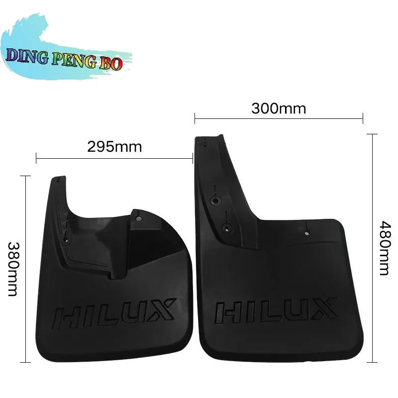 Car Mud Flaps, Toyota Hilux Revo, 2015 - 2026