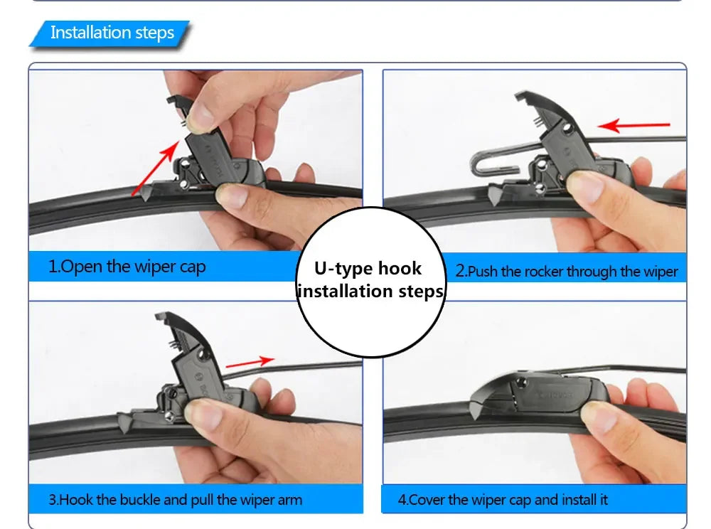 Front Windscreen Wiper Blades, Toyota Hilux, 1997-2025