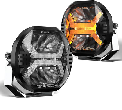 4 Inch Led Work Light, 12v Amber DRL Driving Light, Spotlight for Offroad